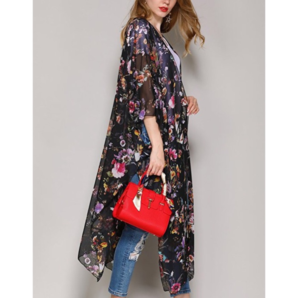 🌸FLORAL CHIFFON KIMONO🌸 - Picture 5 of 5